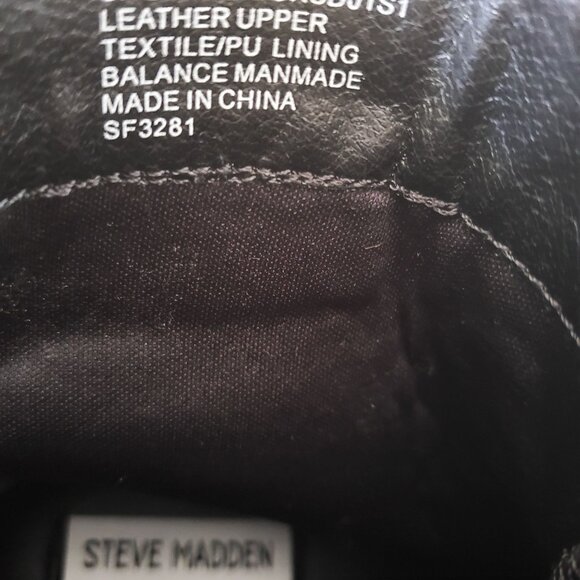 Steve Madden Womens 7 Crusader Genuine Leather Inside Zip Lug Boot - Picture 10 of 16